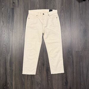 Vince Cream Straight-Leg Jeans